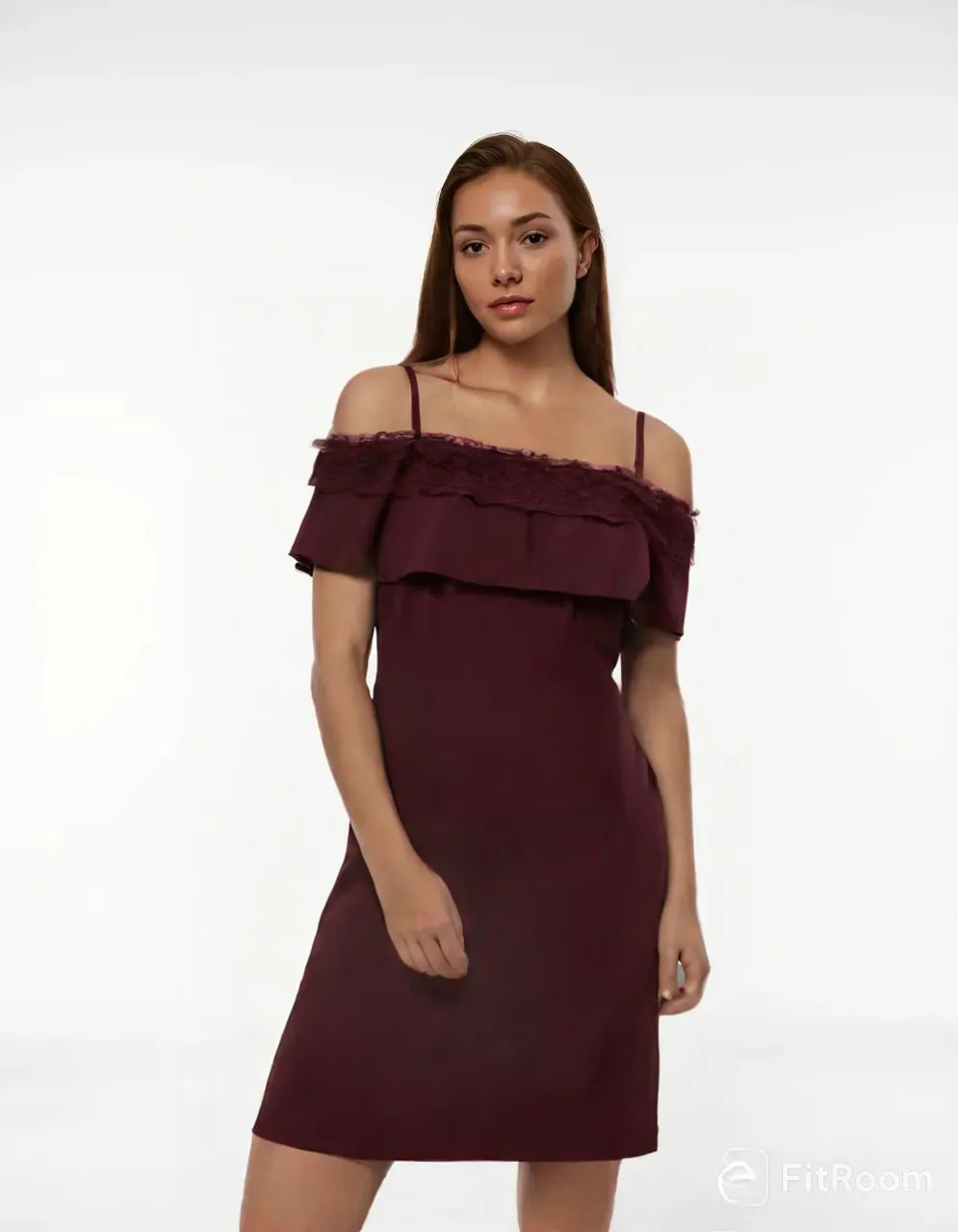 Vestido burdeos de tirantes Marca BCD Talla 3, S