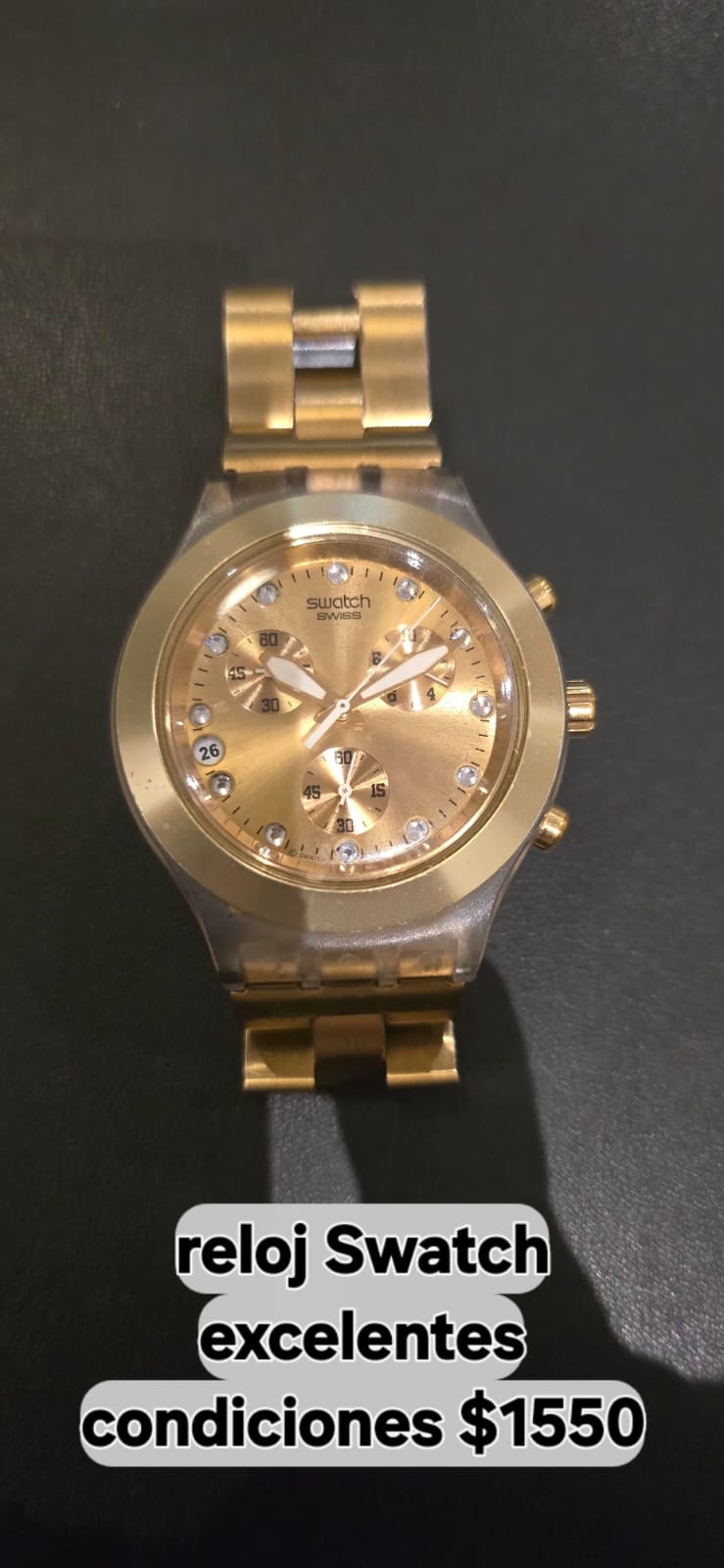 Reloj Swatch Dorado
