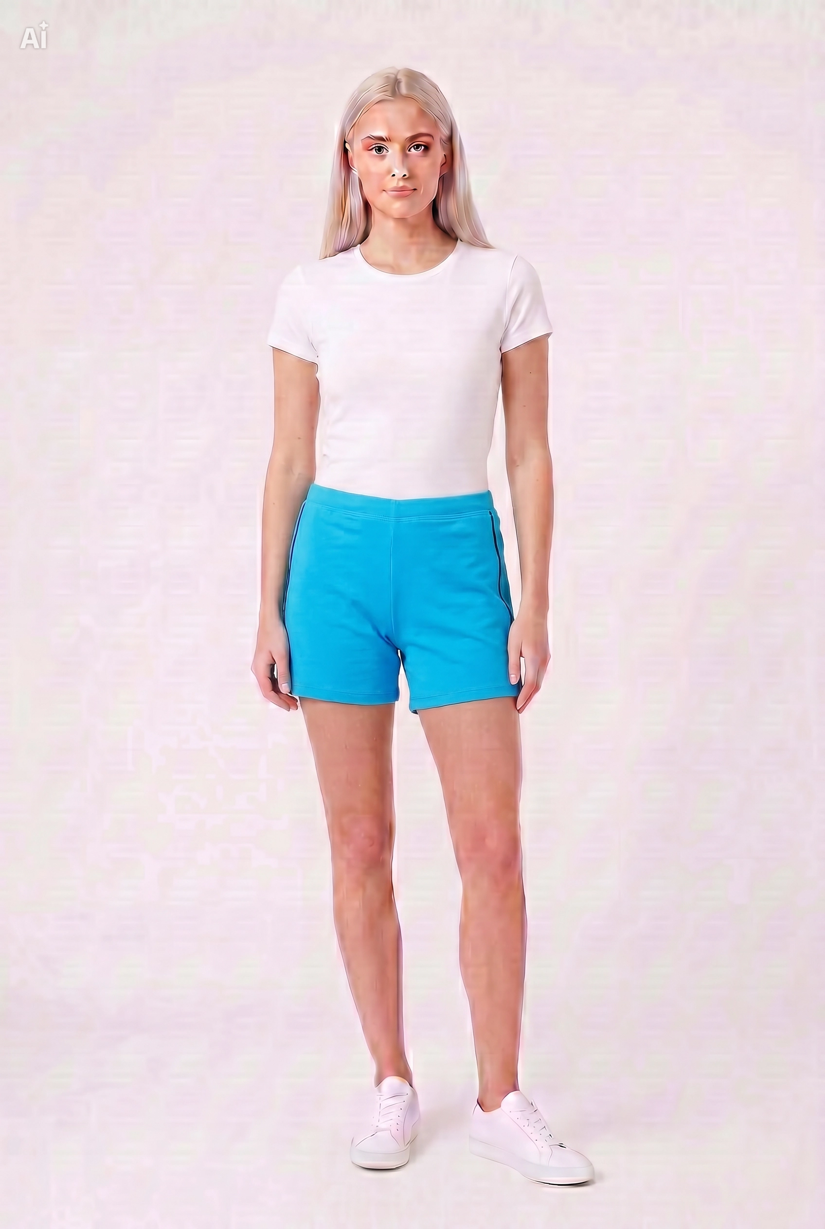 LICRA azul para mujer CON LINEA AZUL LATERAL TALLA M