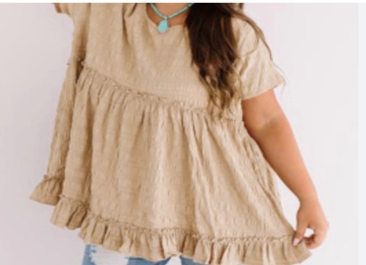Blusa beige holgada WONDER NATION  XL 