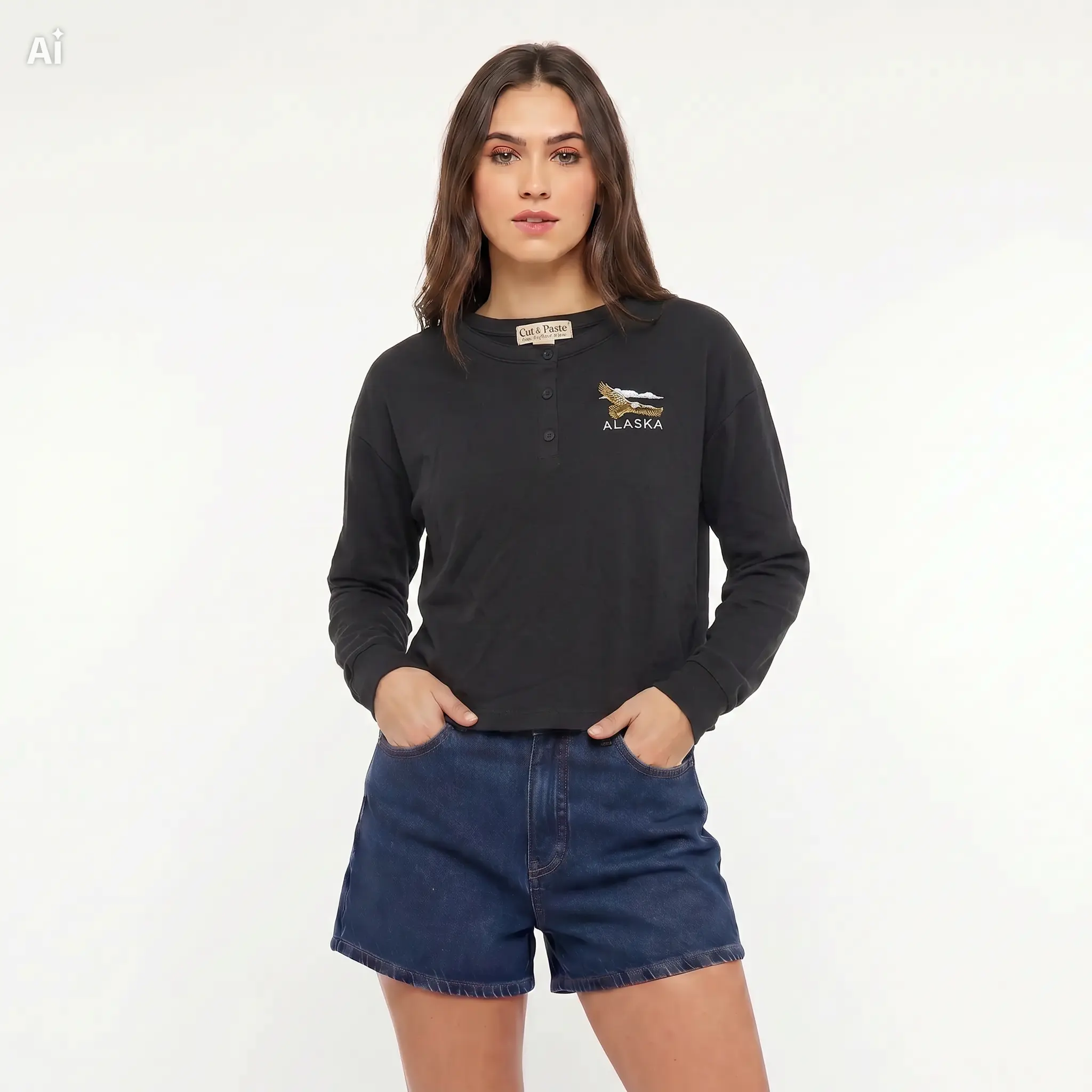 Sudadera tipo polo Alaska Talla L