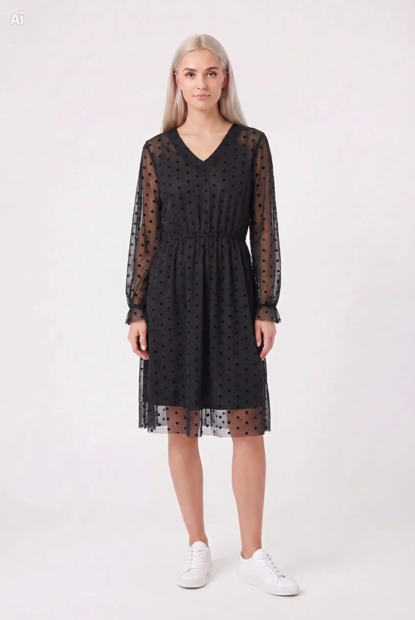 Vestido negro de malla MORELL Talla 36