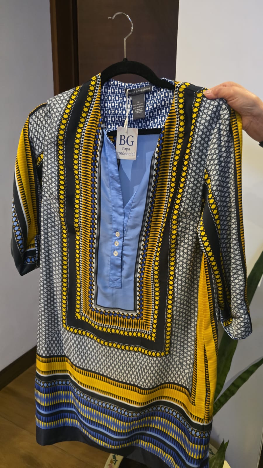 Vestido estampado geométrico