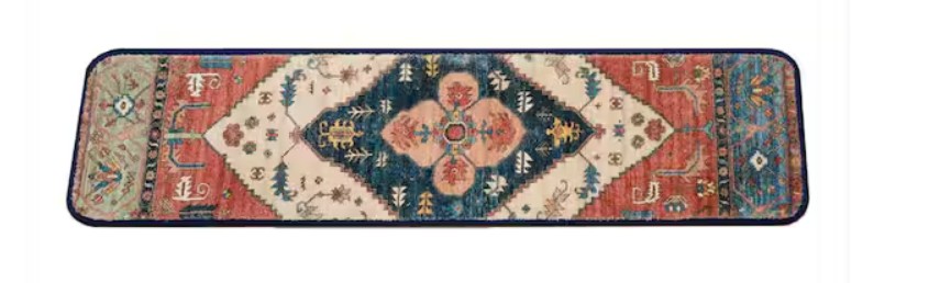 Alfombra para escalera estilo oriental set para 15 escalones