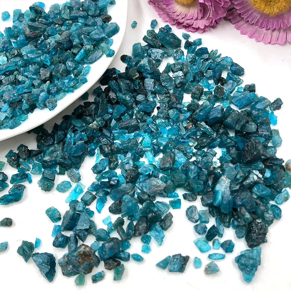 Natural Blue Apatite Crystal Chips – Raw Healing Stones