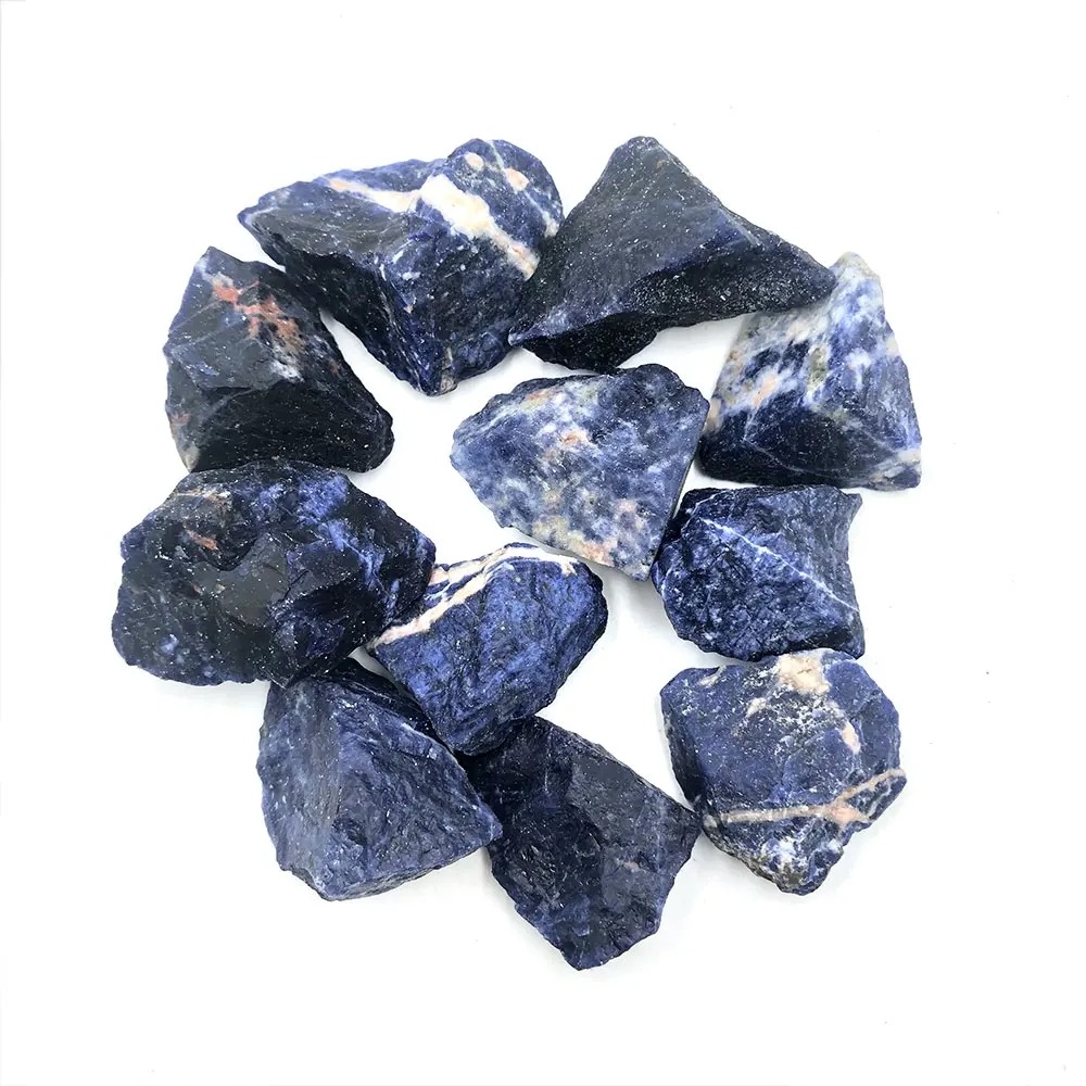 Natural Blue Sodalite Raw Crystal Stones – 2–5cm Healing & Decor Mineral
