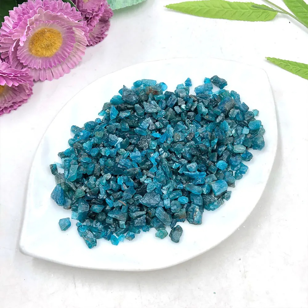 Natural Blue Apatite Crystal Chips – Raw Healing Stones