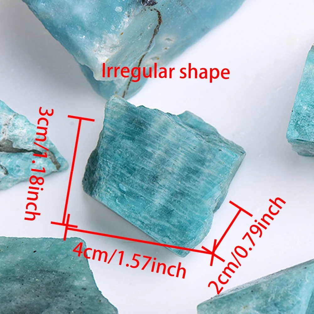 Natural Amazonite Raw Crystal Stones – Blue Green Healing Mineral for Home Décor & DIY Crafts