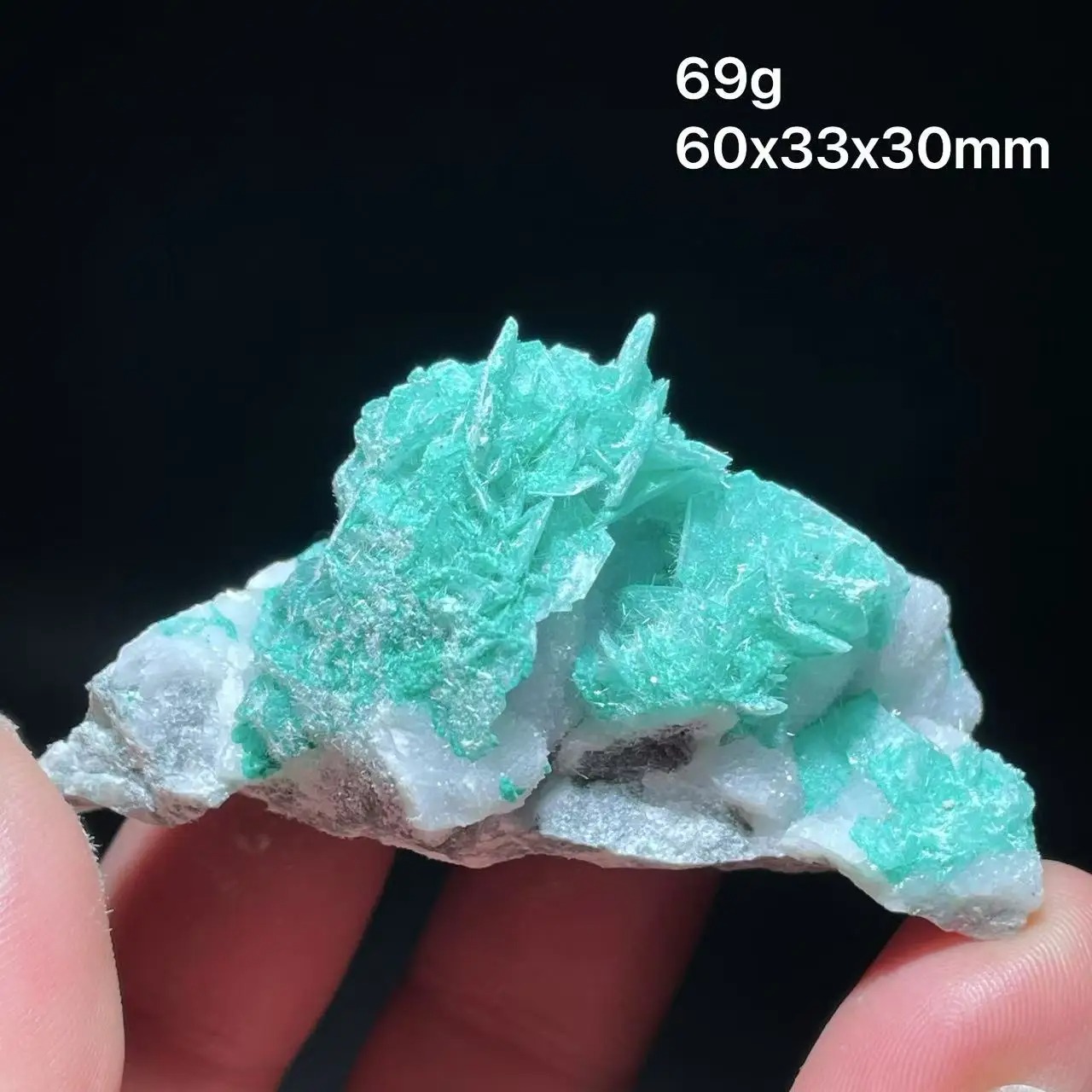 Copper Vanadium Quartz Calcite Mineral Specimen