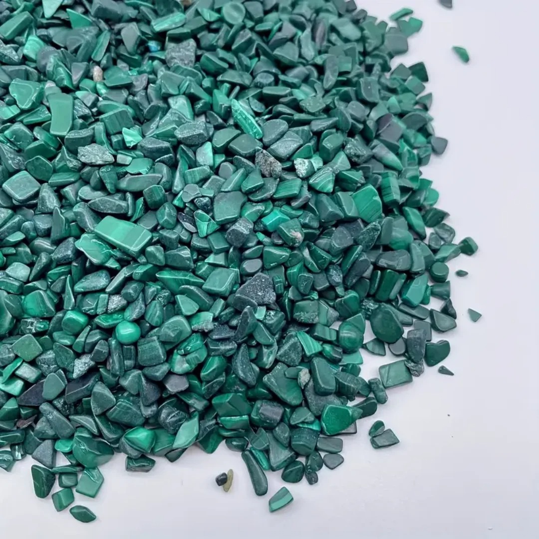 Natural Malachite Crystal Chips (3–12mm) – Green Healing Stone
