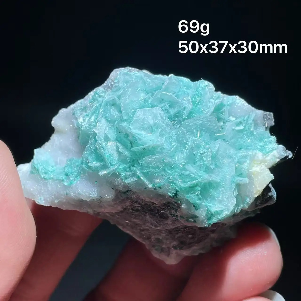 Copper Vanadium Quartz Calcite Mineral Specimen