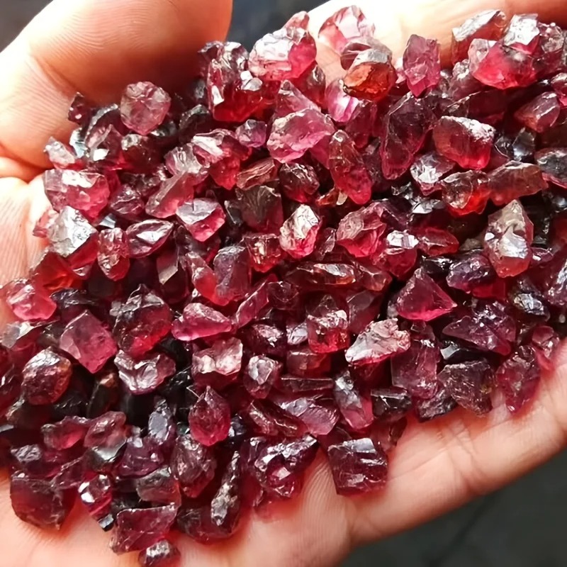 Natural Raw Garnet Crystal Chips (40g / 90g / 150g) – Deep Red Gemstone Gravel for Jewelry, Décor & DIY