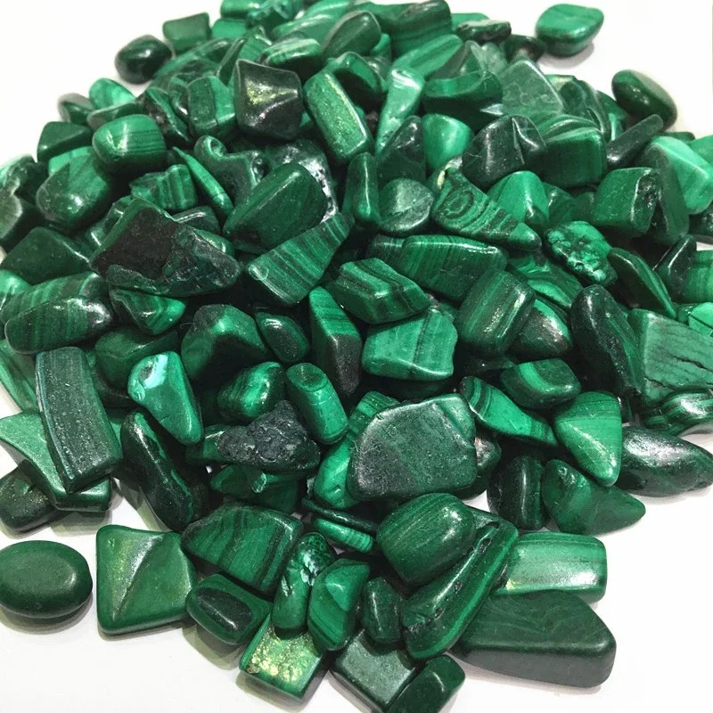 Natural Malachite Crystal Chips (3–12mm) – Green Healing Stone