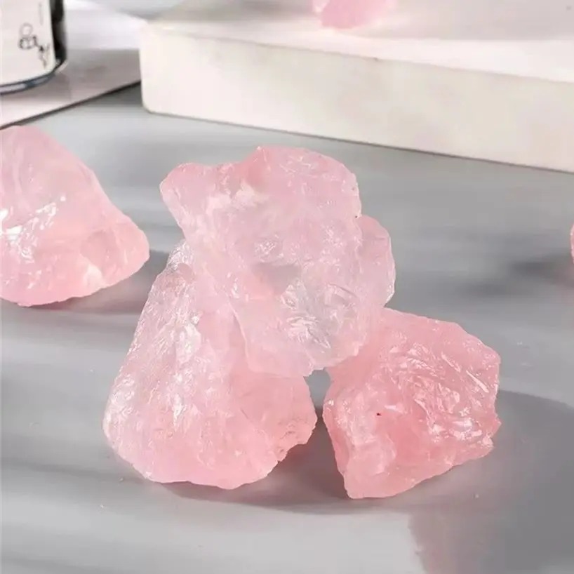 Natural Rose Quartz Raw Crystal (5–300g) – Healing Pink Stone for Décor, Reiki & Energy Balance