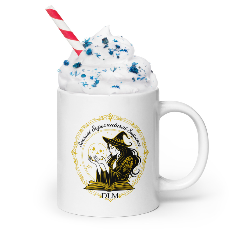 White glossy magic mug