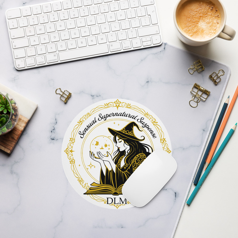 Round mouse pad with Author's logo