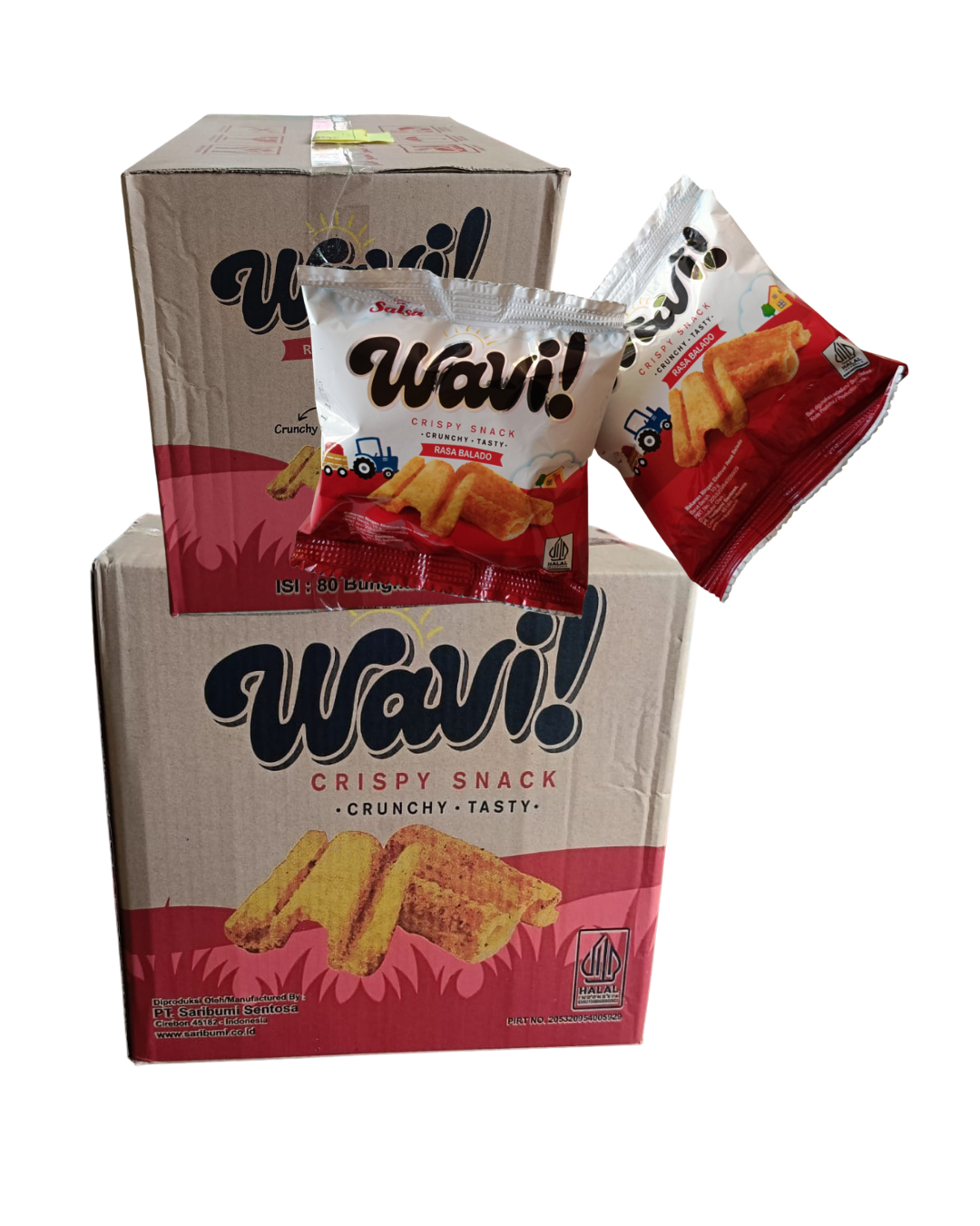 Wavi Crispy Snack 1 Karton @ 80 pcs