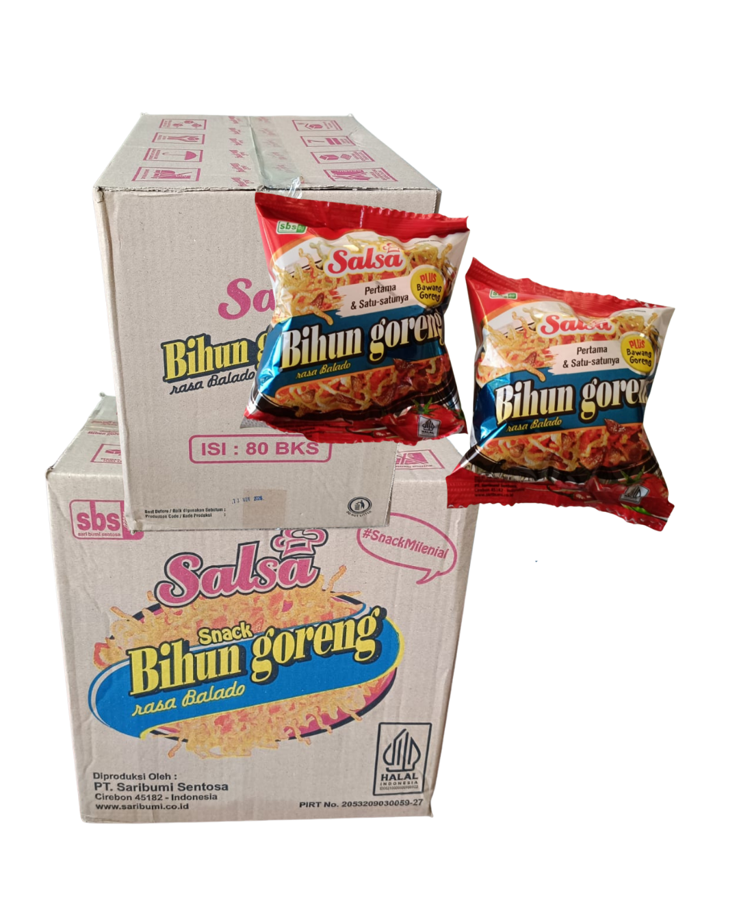 Salsa Snack Bihun Goreng Kremes 1 karton @ 80 pcs