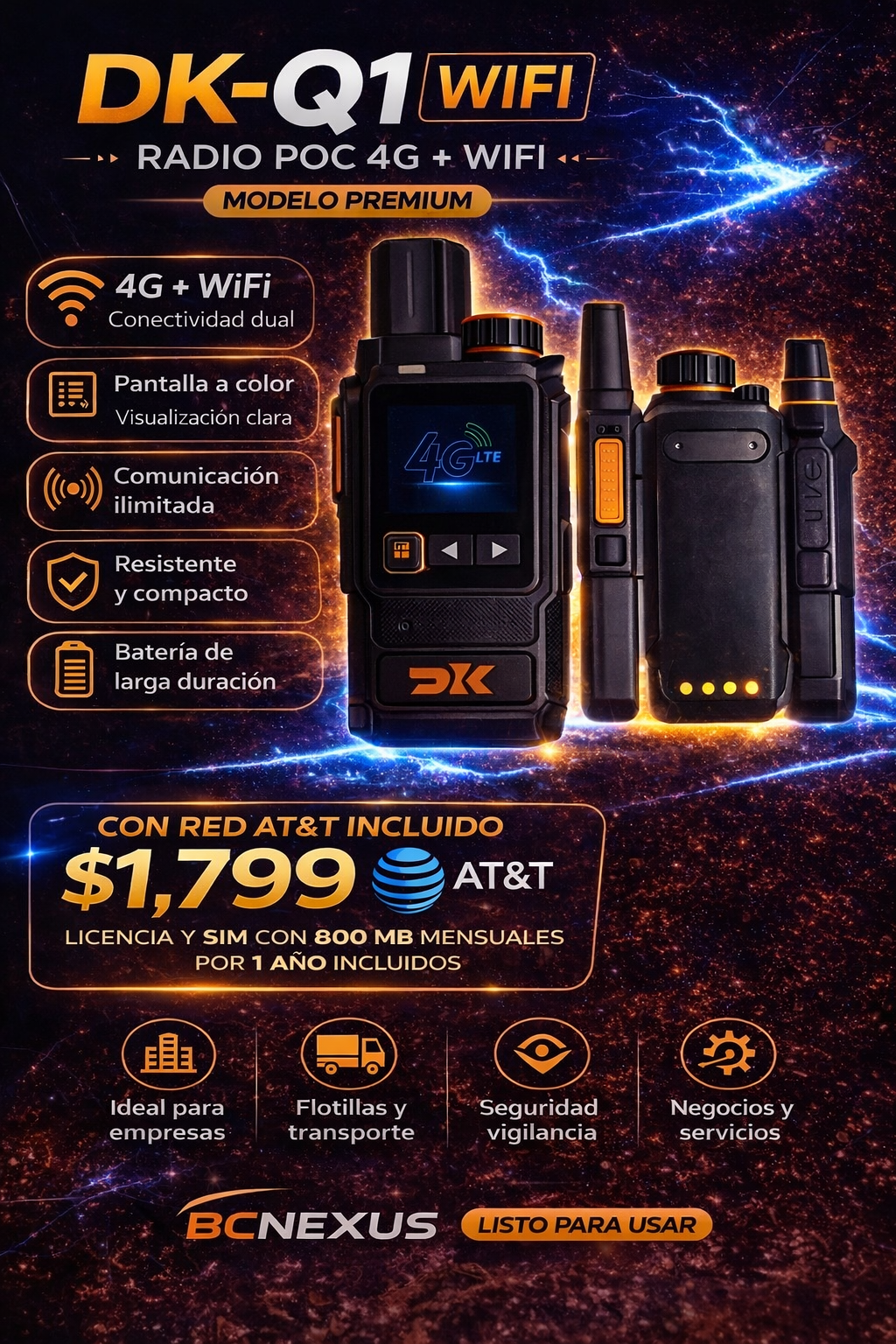 Radio DK-Q1 WIFI POC 4G + WiFi