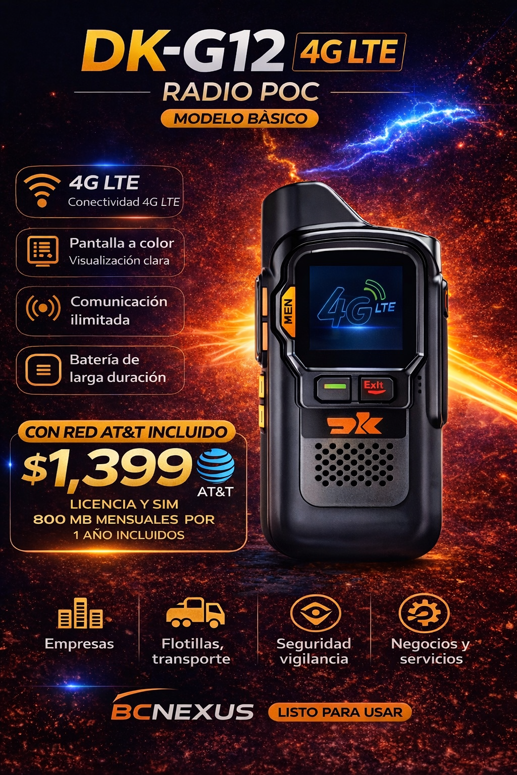 Radio DK-G12 4G LTE PoC