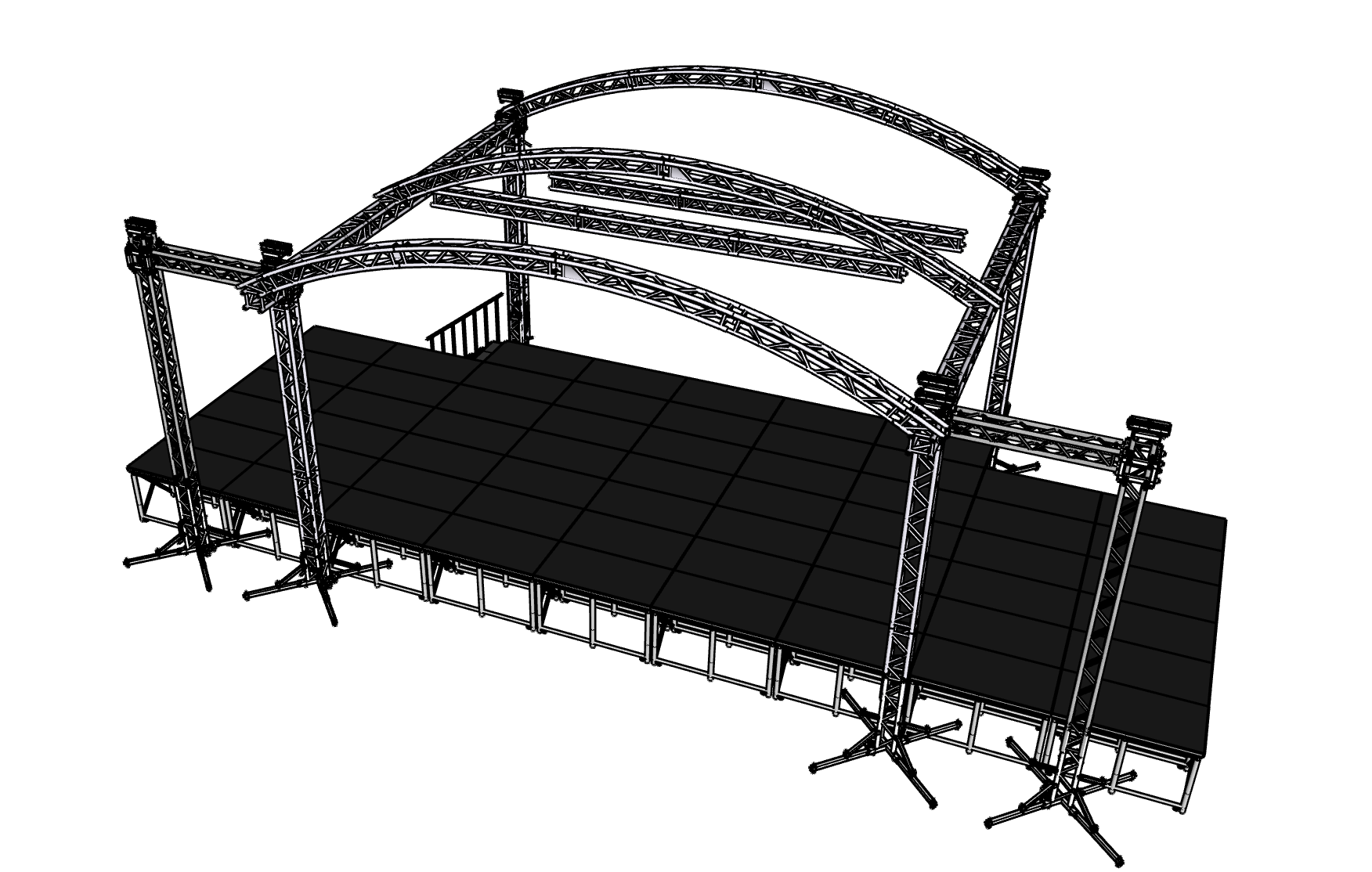 Scène complète 120m² avec Backstage