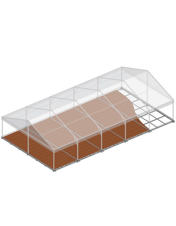 Tente de réception 10x5 avec plancher