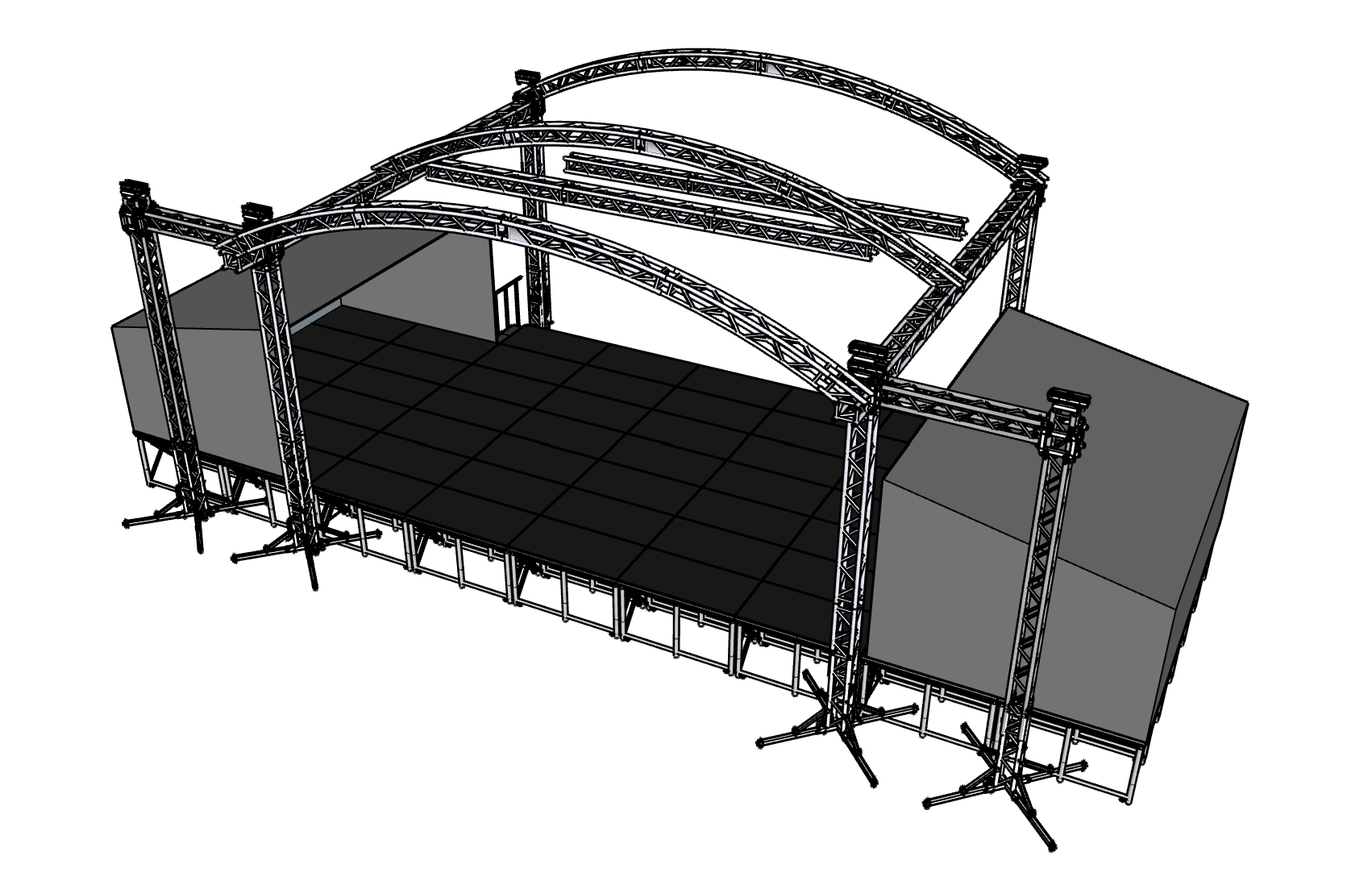 Scène complète 120m² avec Backstage