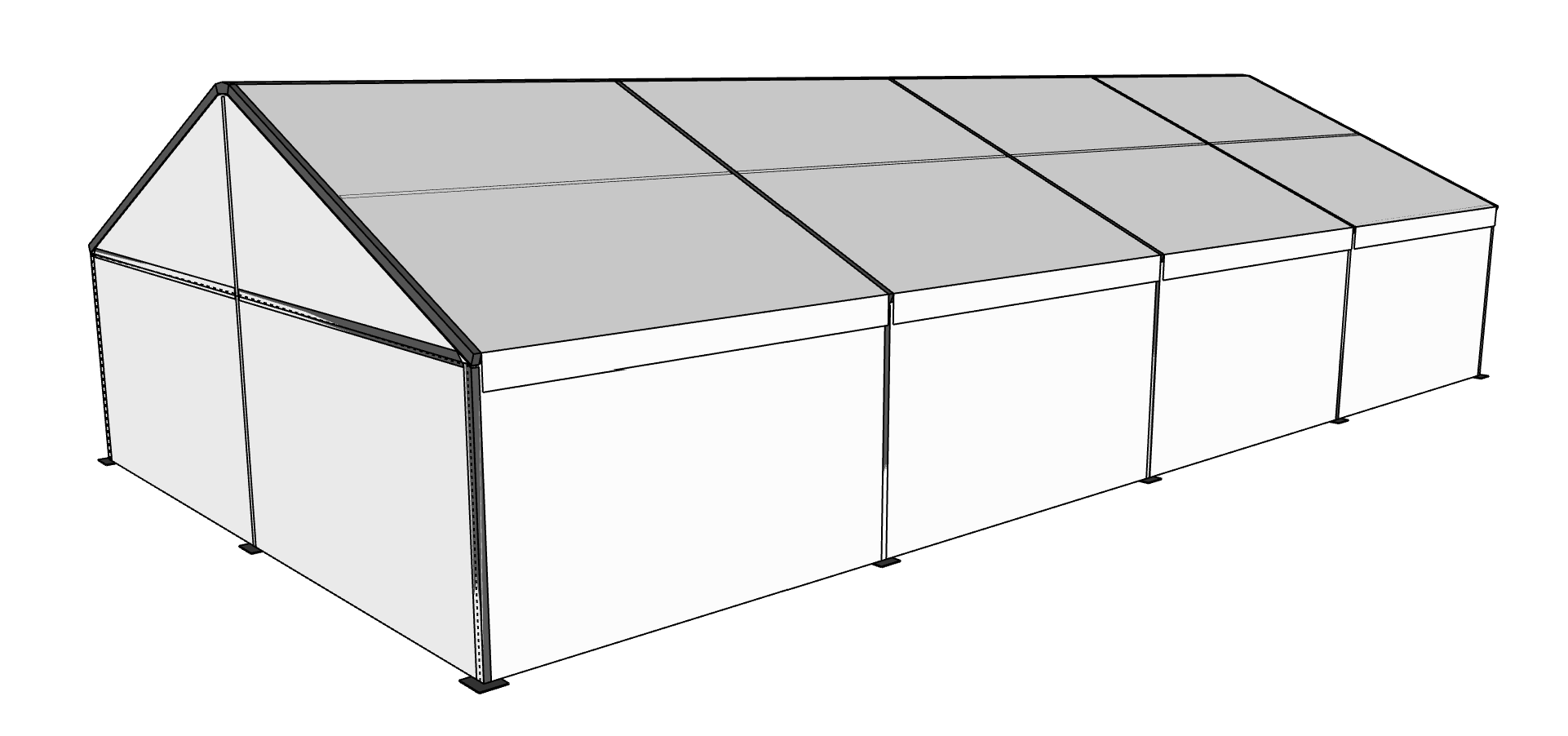 Tente de réception 10x20m sans plancher
