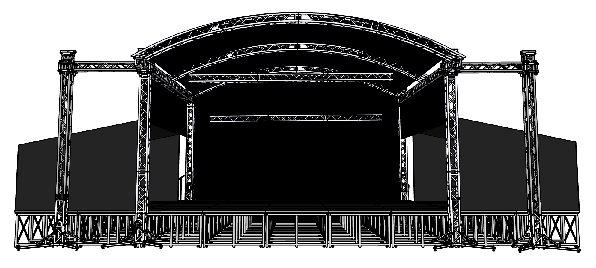 Scène complète 120m² avec Backstage