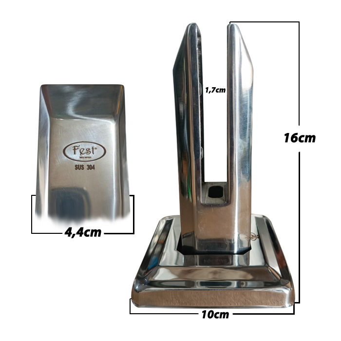 Stainless Steel Glass Clamp 16cm