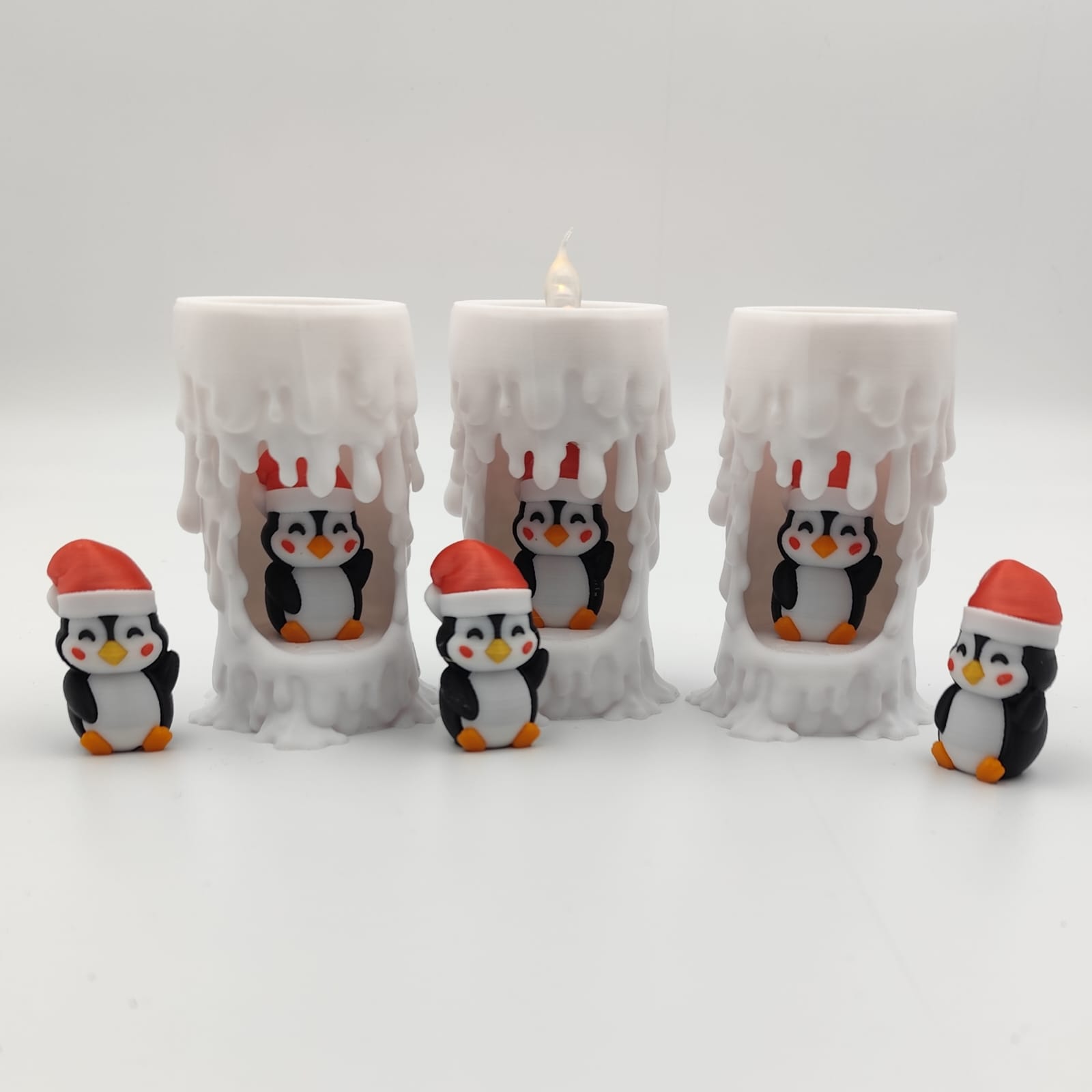 Pinguin Kerzen Halter