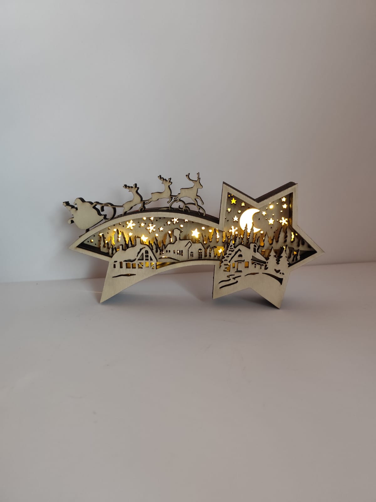 Schwibbogen Sternschnuppe inkl. LED Licht