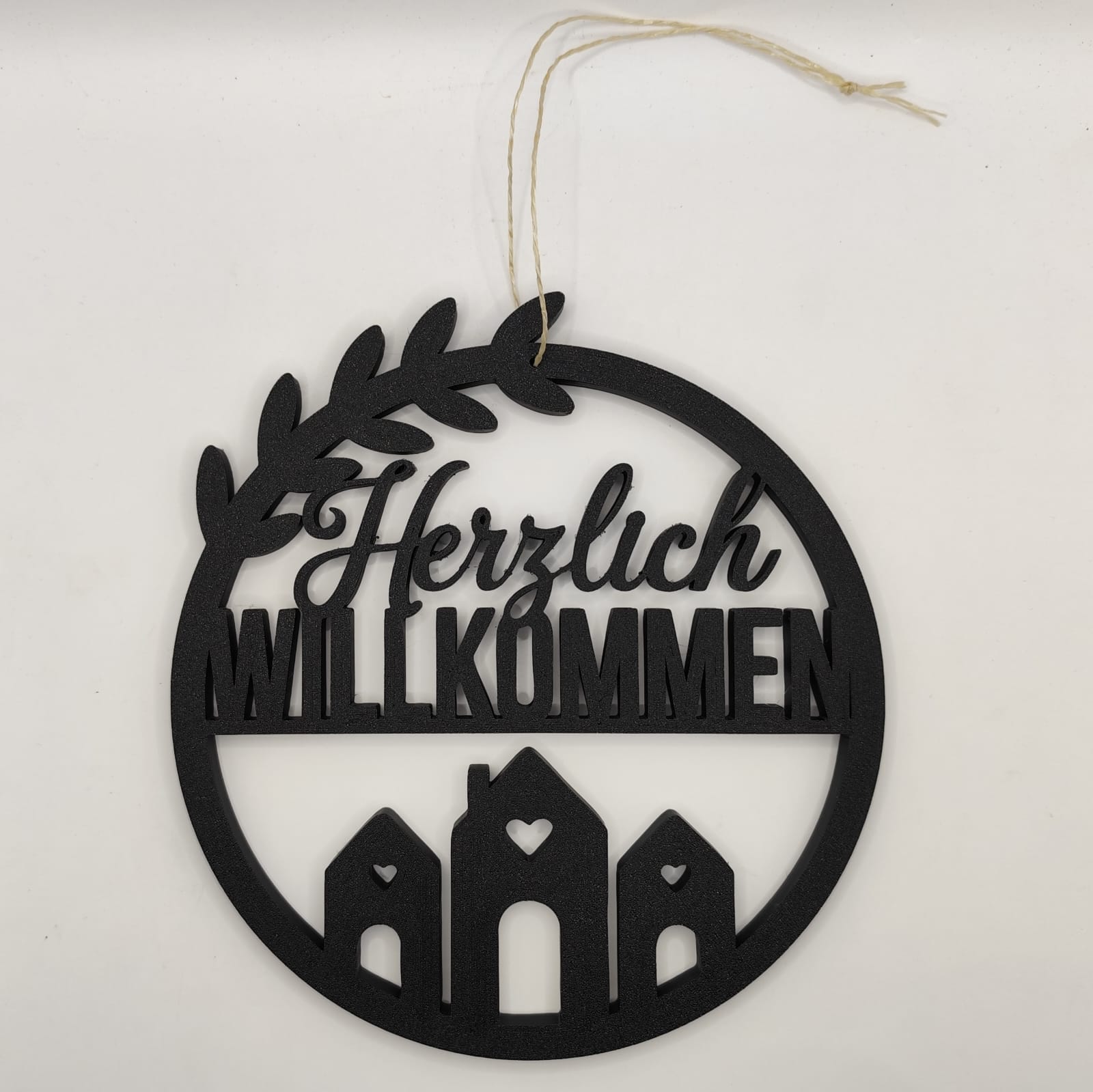 Deko-Schild 'Herzlich Willkommen'
