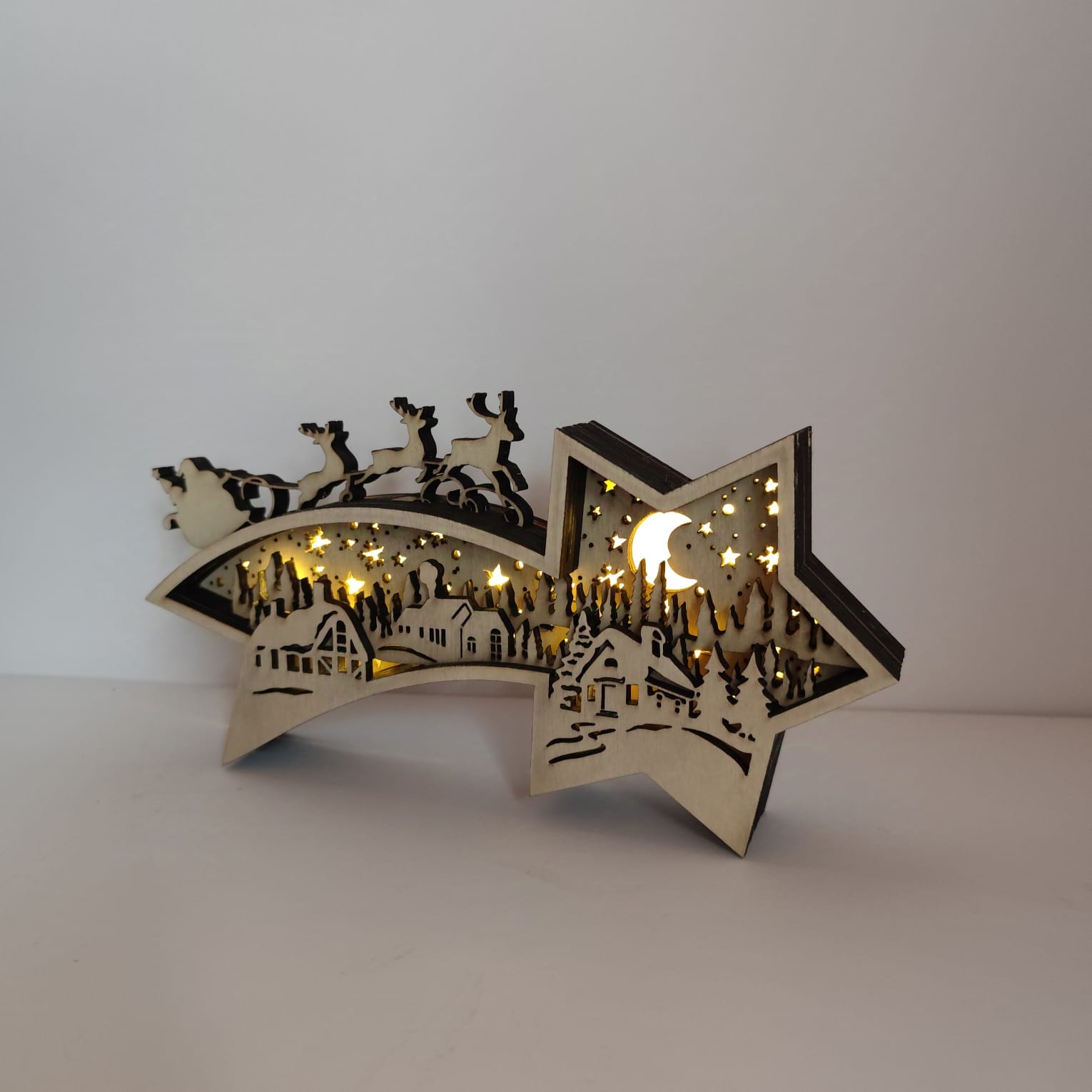 Schwibbogen Sternschnuppe inkl. LED Licht