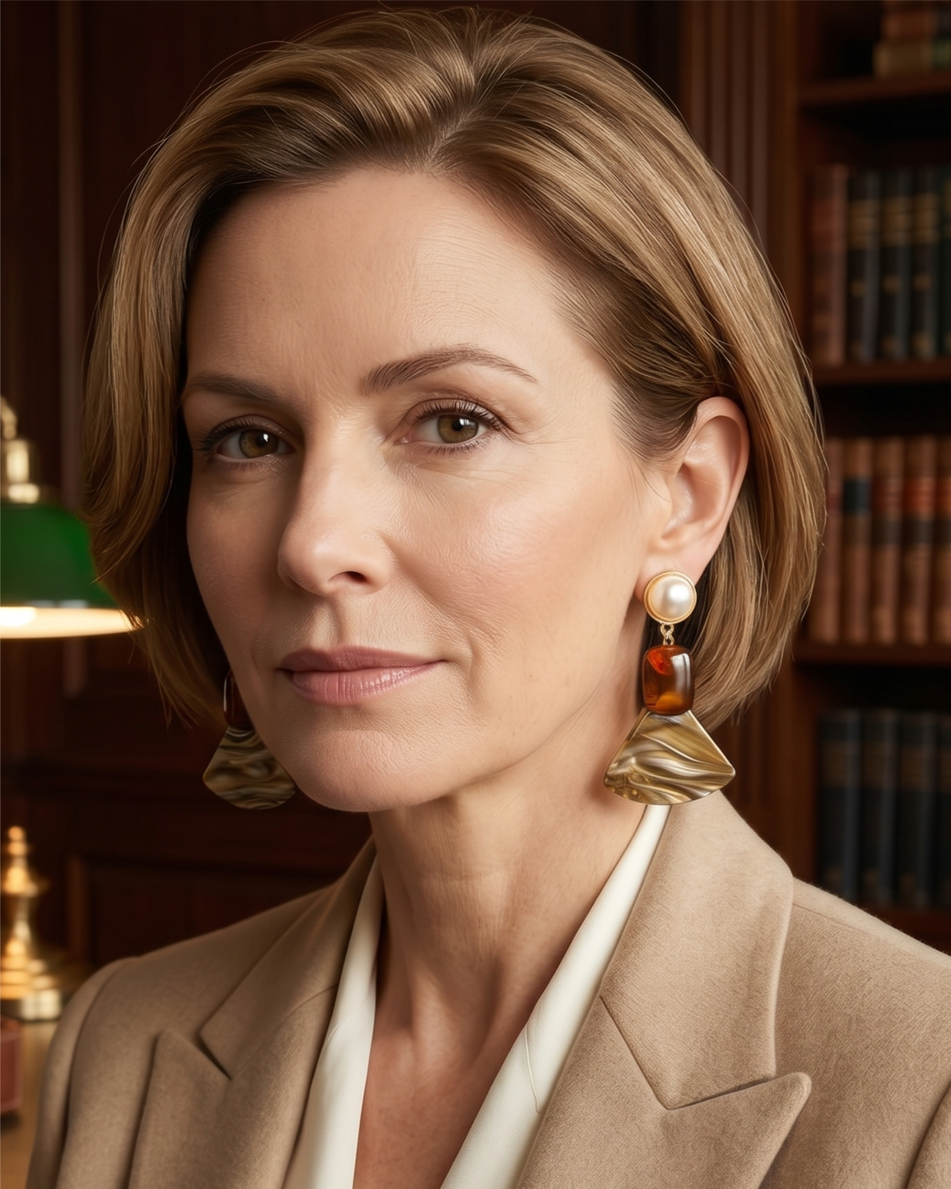 Chadwick Ballant Resin Pearl Tortoiseshell Handmade Geometric Drop Women Amber Brown Mother's Day Vintage Amber Fan Earrings Free Shipping