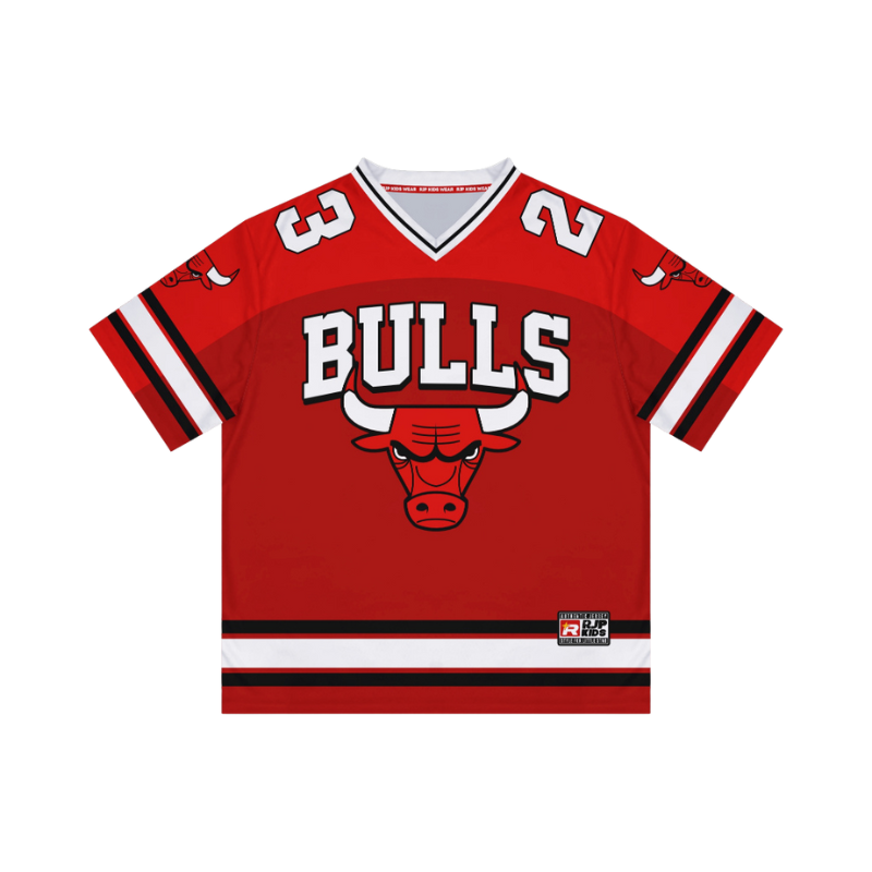 Jersey Basket Bulls Merah