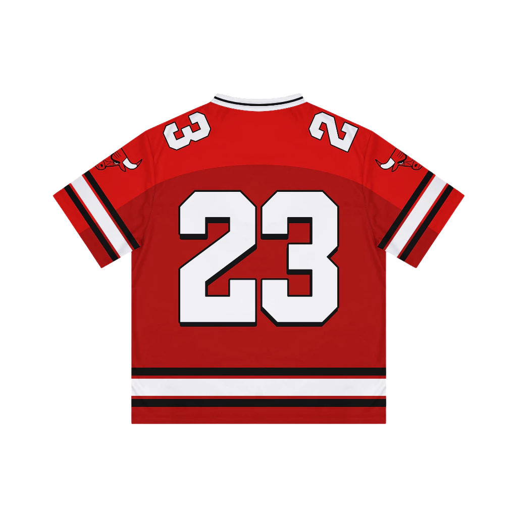 Jersey Basket Bulls Merah