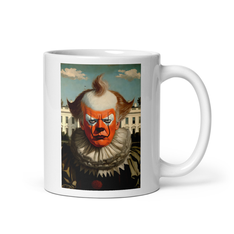POTUS Clown Show White Glossy Ceramic Coffee Mug