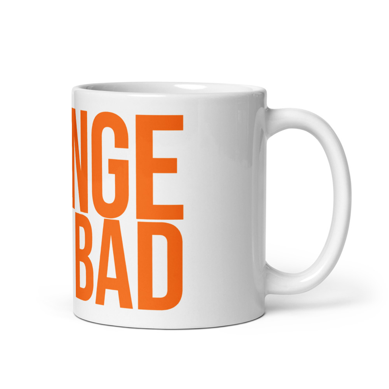 Orange Man Bad White Glossy Coffee Mug