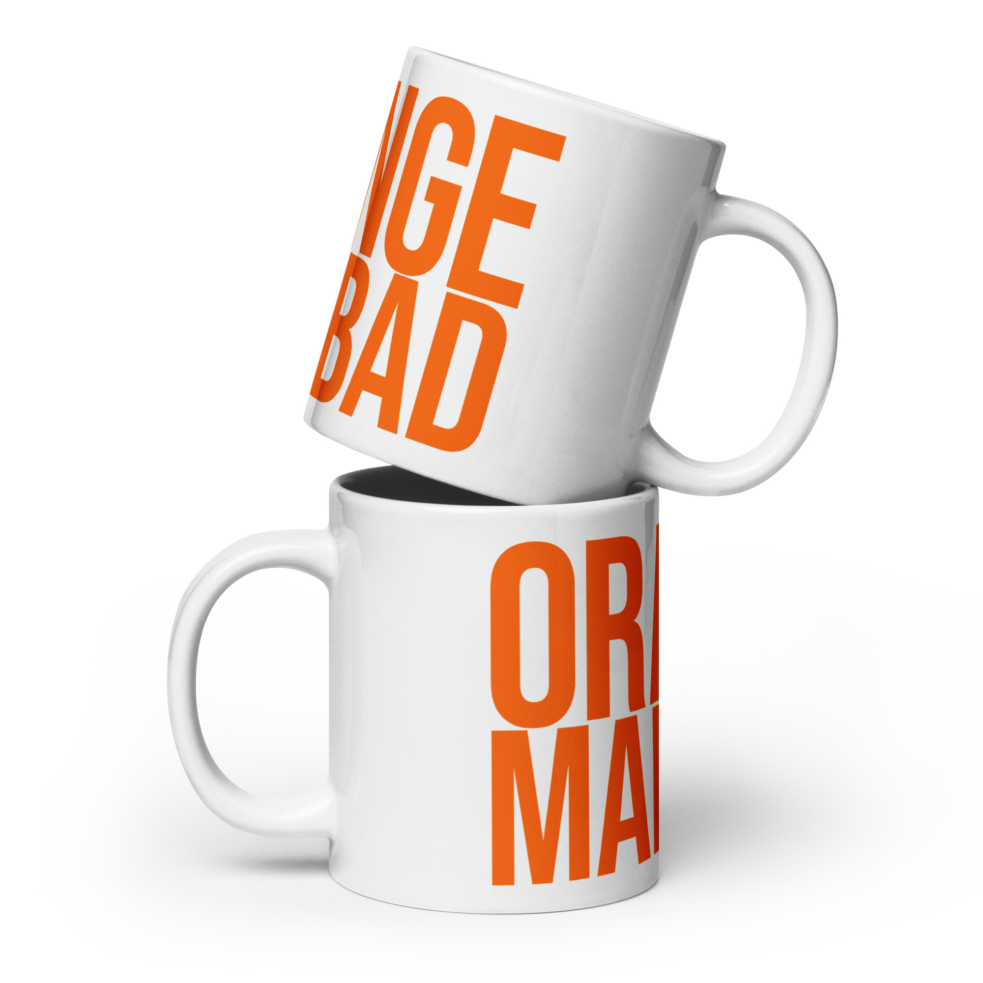Orange Man Bad White Glossy Coffee Mug