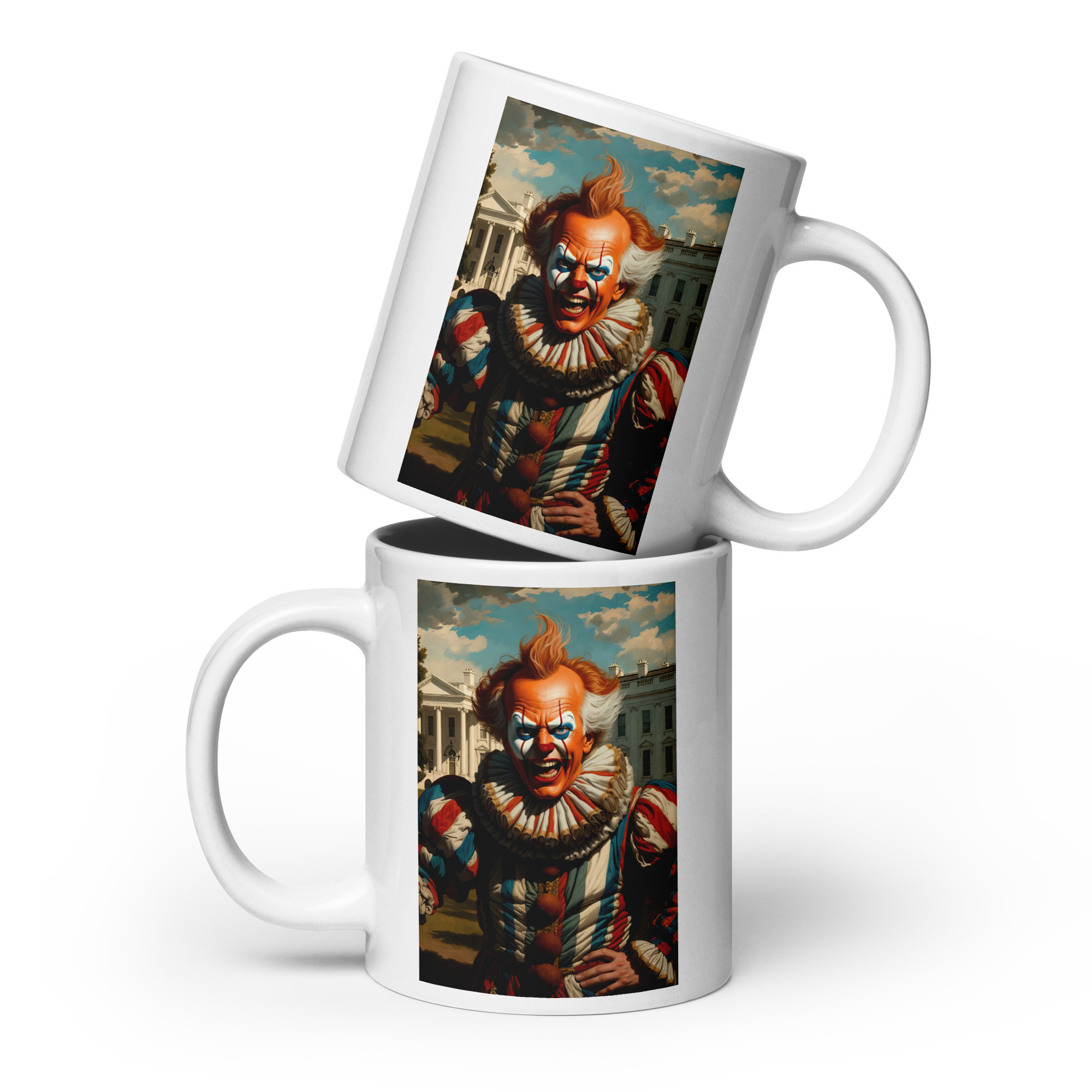 POTUS Clown Show White Glossy Ceramic Coffee Mug