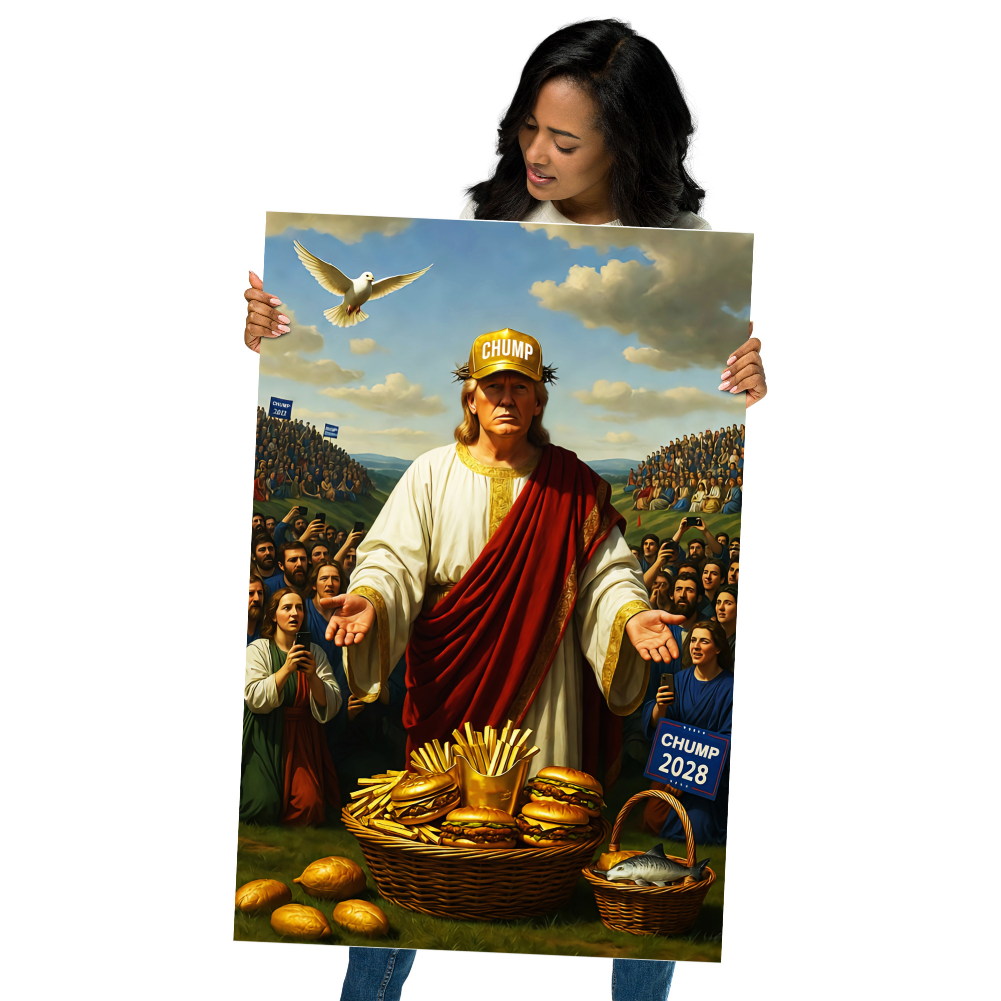 Jesus POTUS Loaves and Fishes Poster