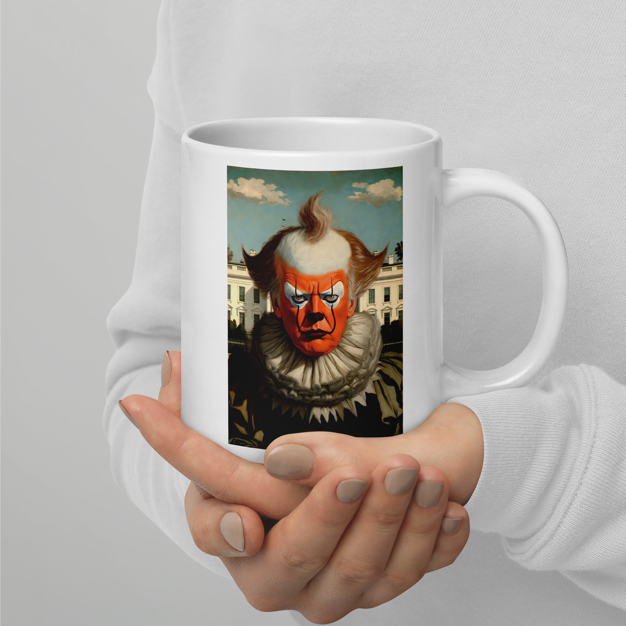 POTUS Clown Show White Glossy Ceramic Coffee Mug