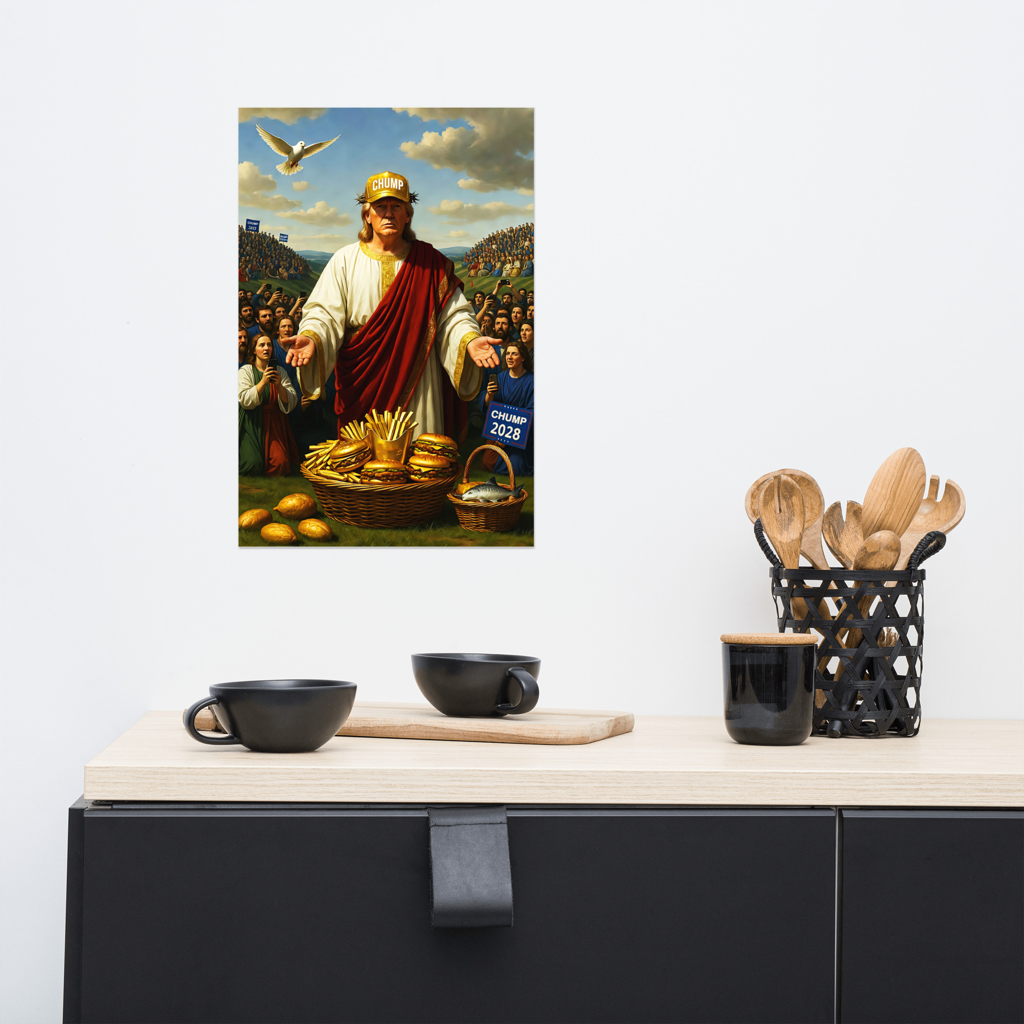 Jesus POTUS Loaves and Fishes Poster
