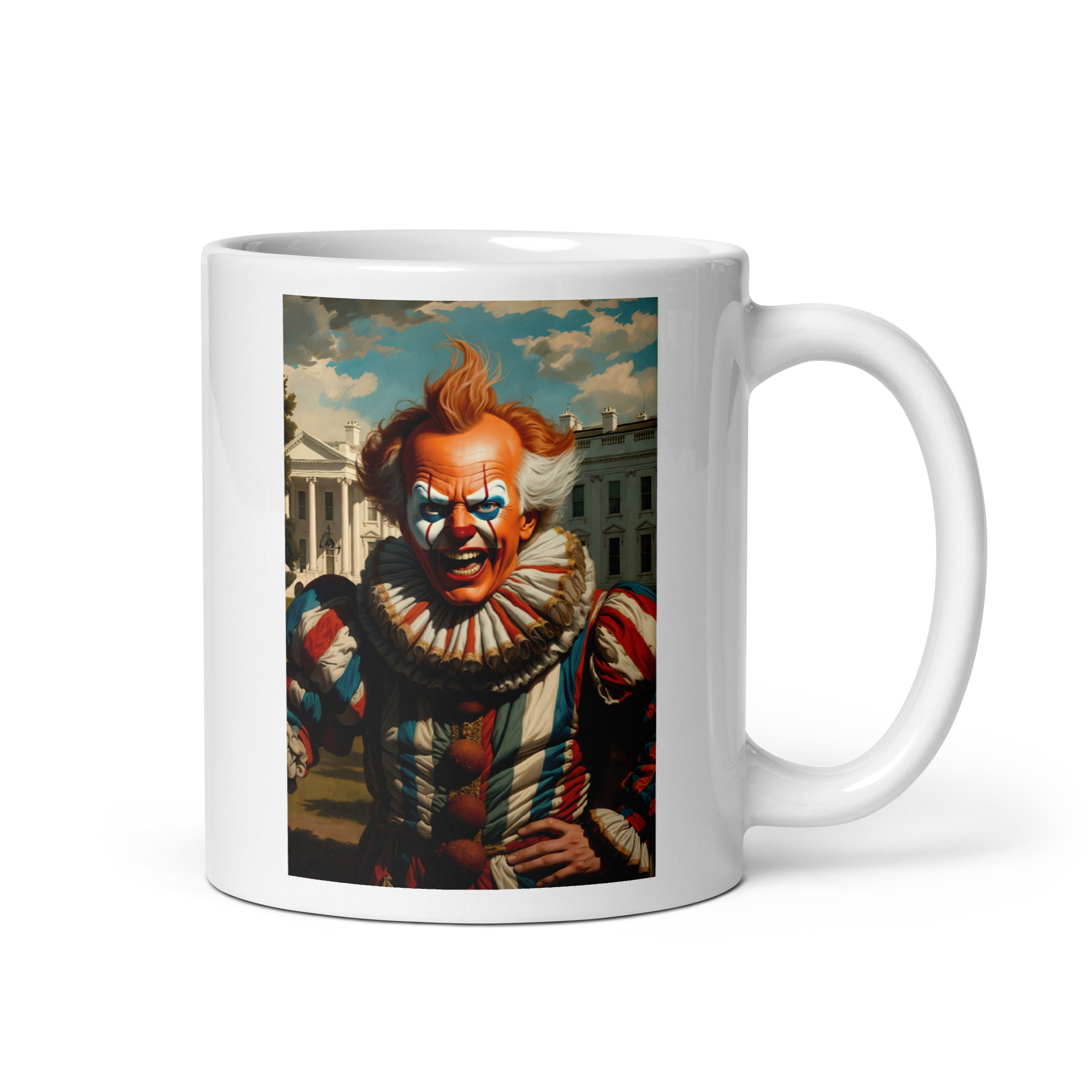 POTUS Clown Show White Glossy Ceramic Coffee Mug