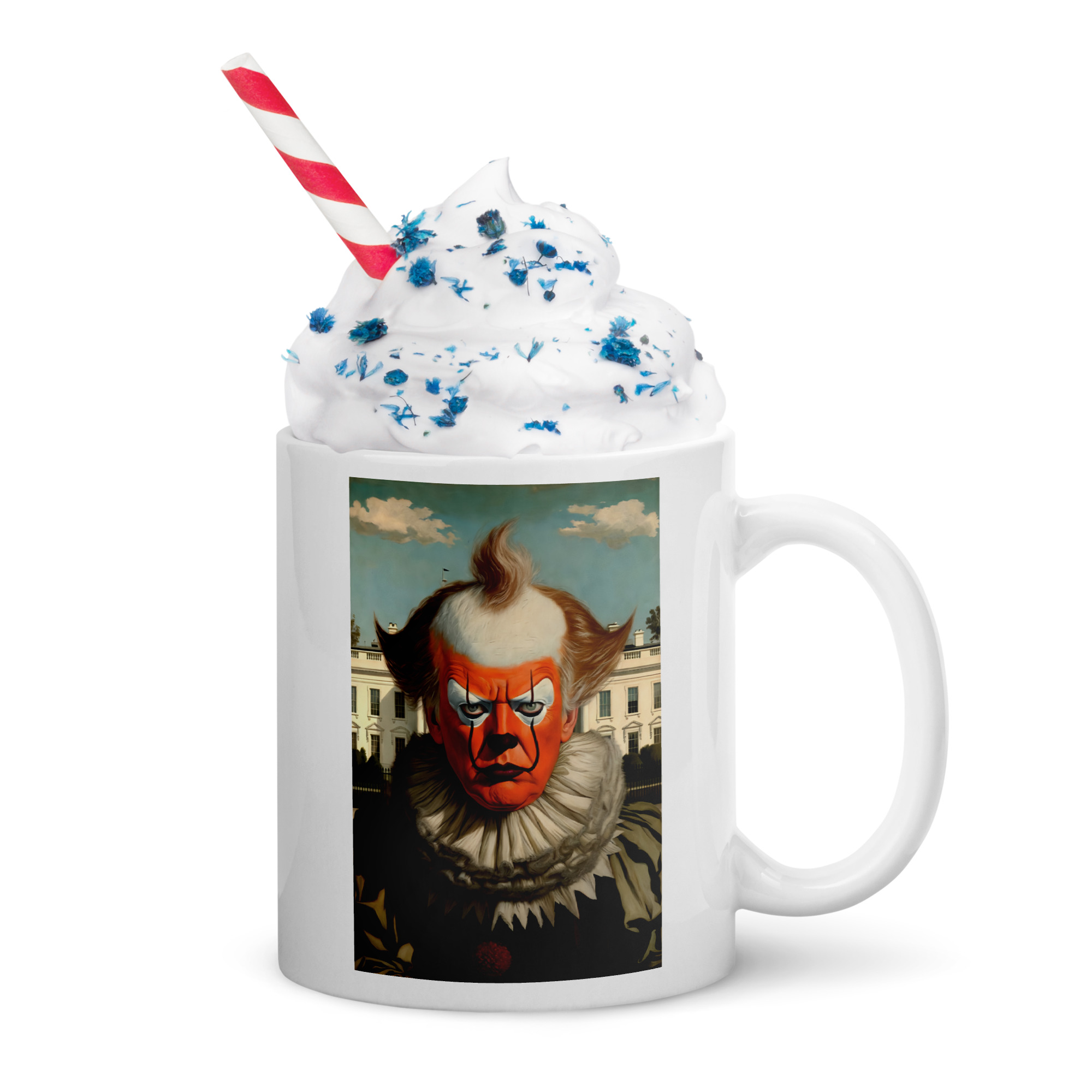 POTUS Clown Show White Glossy Ceramic Coffee Mug