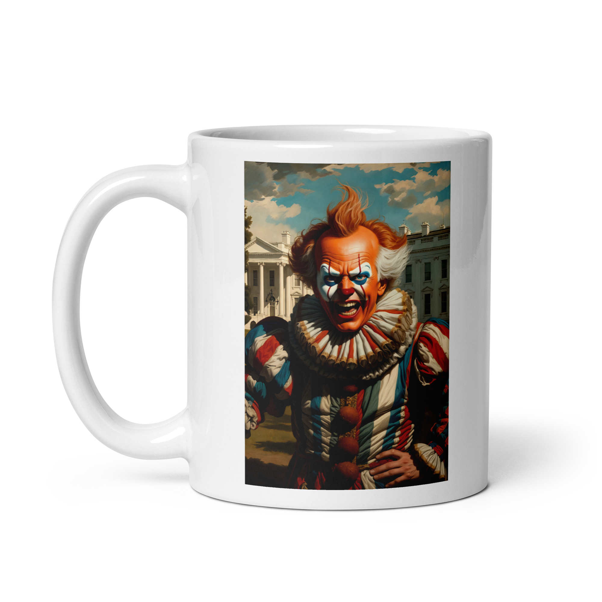 POTUS Clown Show White Glossy Ceramic Coffee Mug