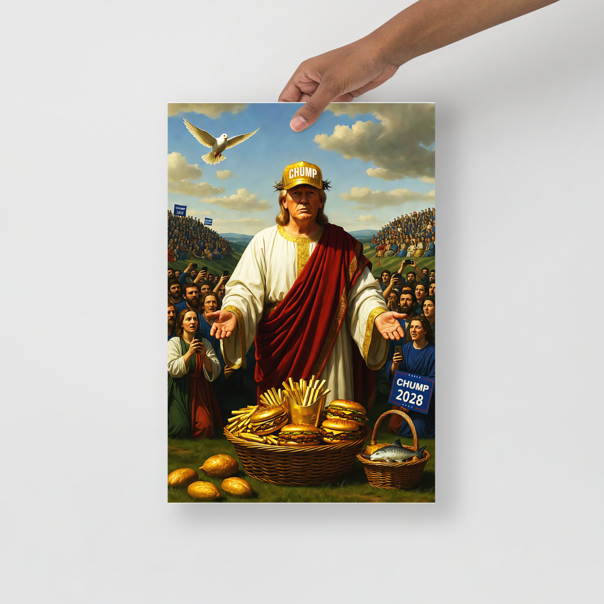 Jesus POTUS Loaves and Fishes Poster