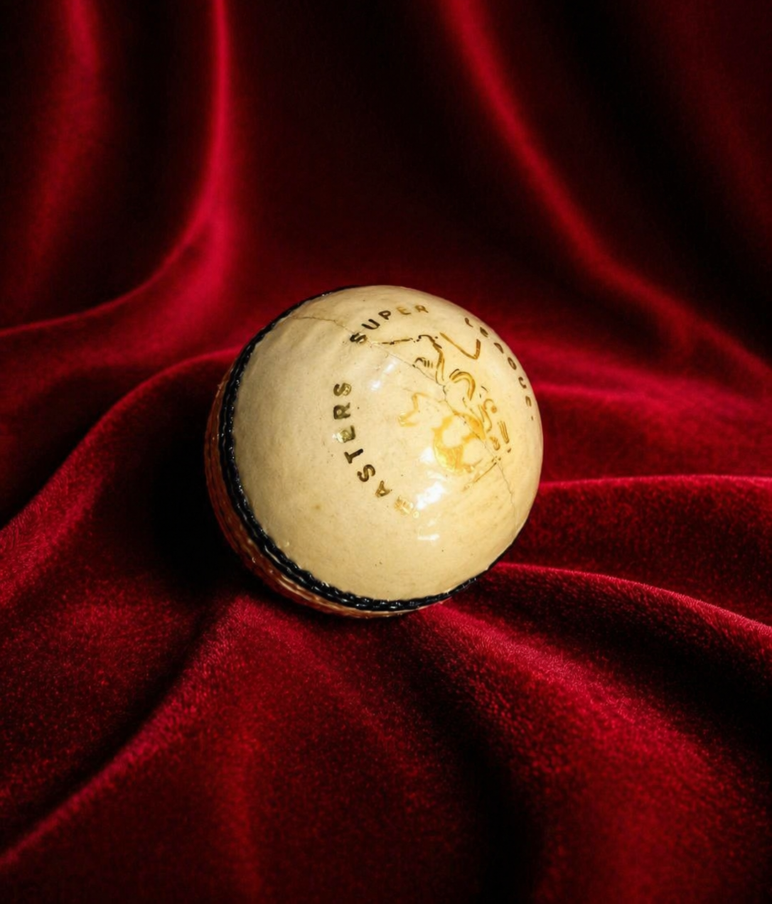 40 Overs White Natural Paint Leather Season Ball by MSL