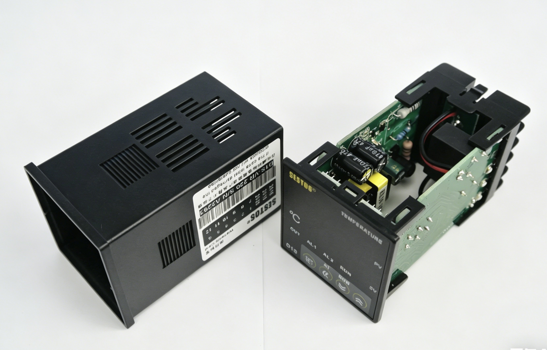 SESTOS B2E-2R-220 Repeat Cycle Digital Twin Timer Relay, AC 100-240V, NPN/PNP Input Switchable, Programmable Dual Output